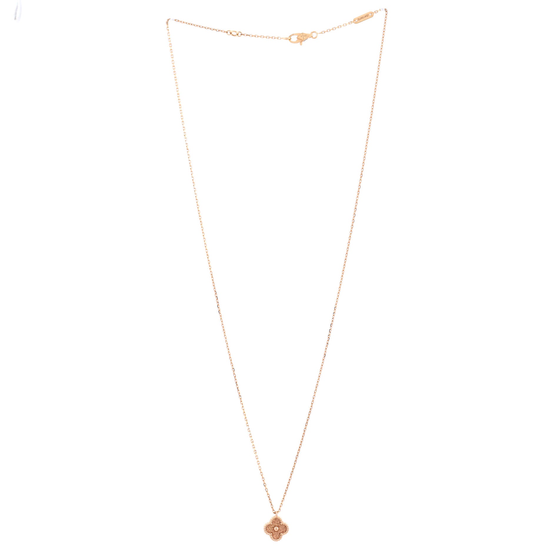 Sweet Alhambra Pendant Necklace 18K Rose Gold