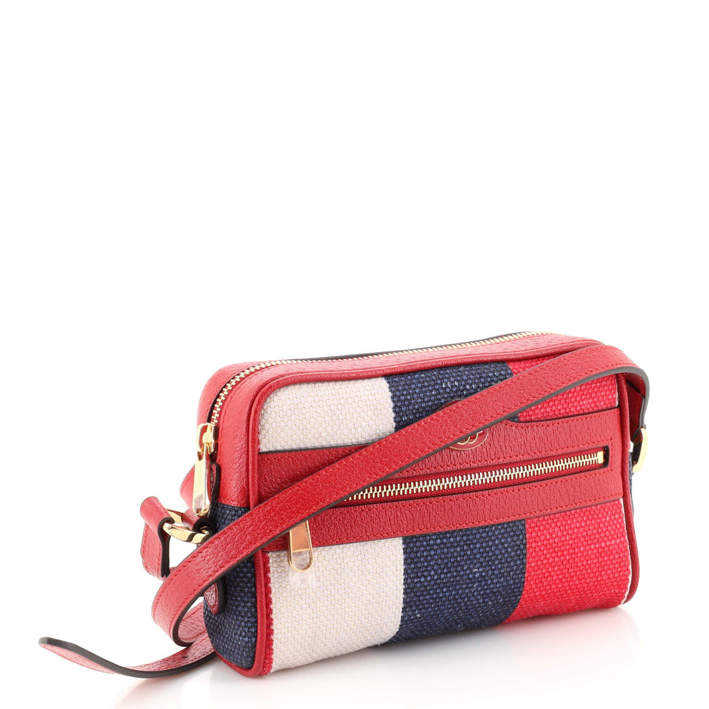 Ophidia Shoulder Bag Striped Canvas Mini