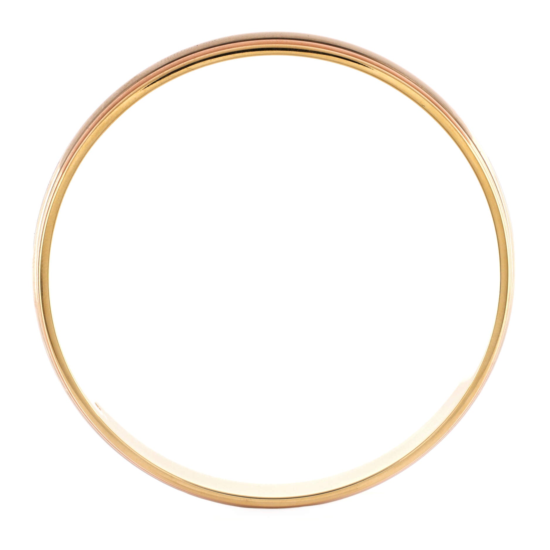 Trinity Bangle Bracelet 18K Tricolor Gold