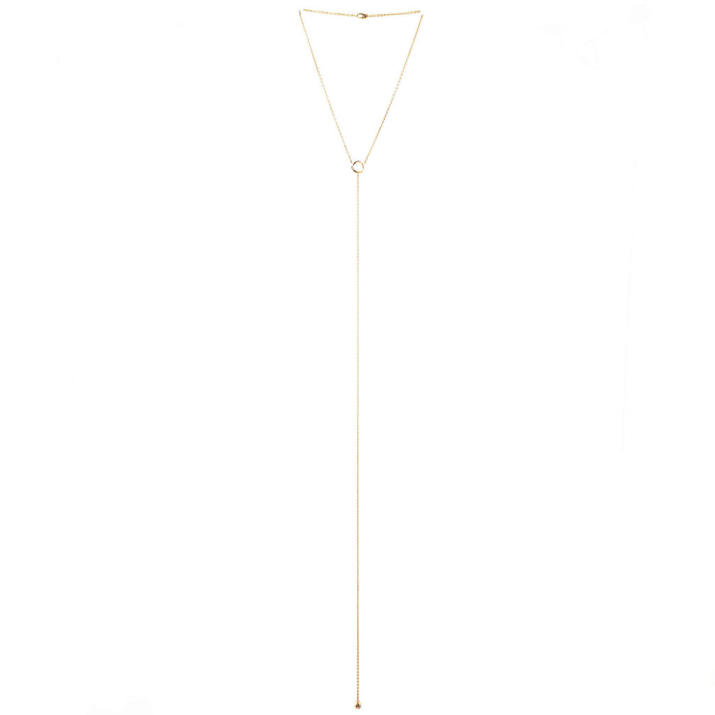 Baby Trinity Drop Pendant Necklace 18K Tricolor Gold