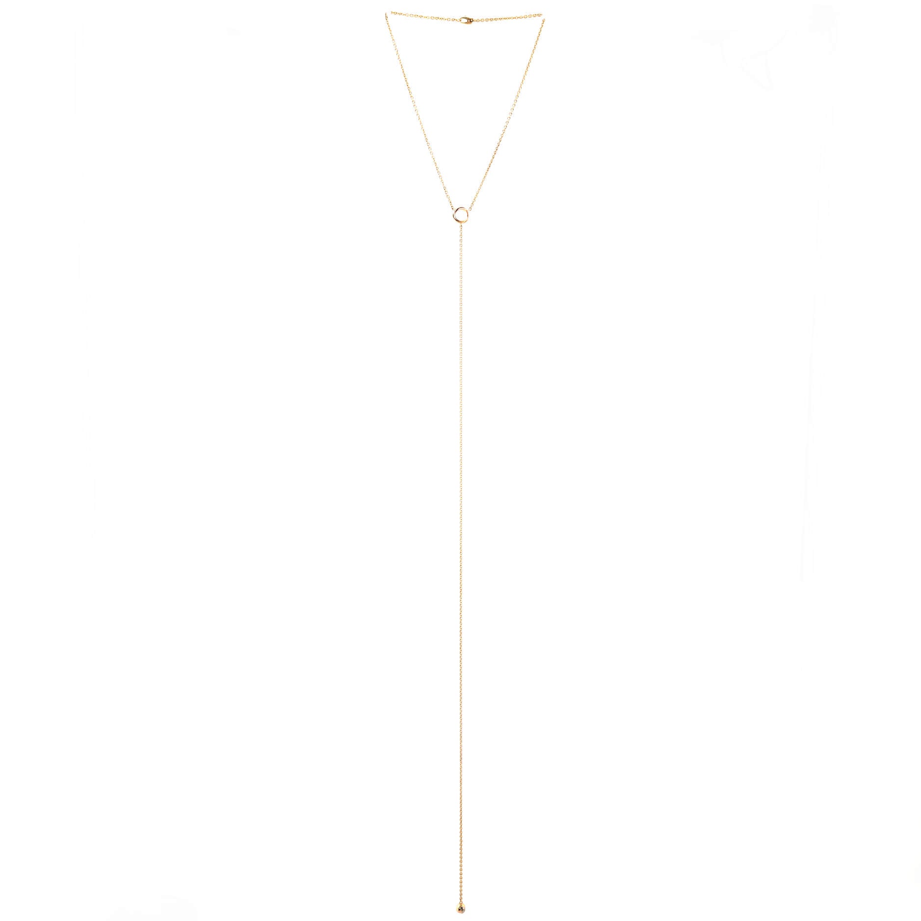 Baby Trinity Drop Pendant Necklace 18K Tricolor Gold