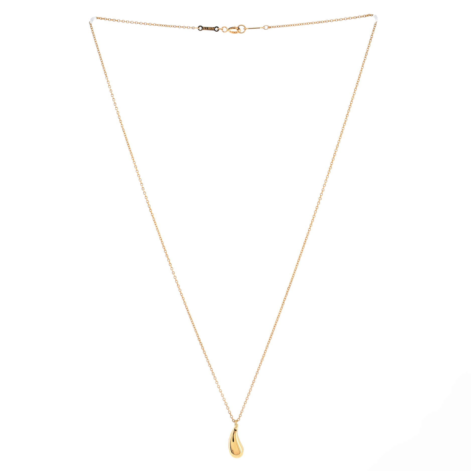Elsa Peretti Teardrop Necklace 18K Yellow Gold Large