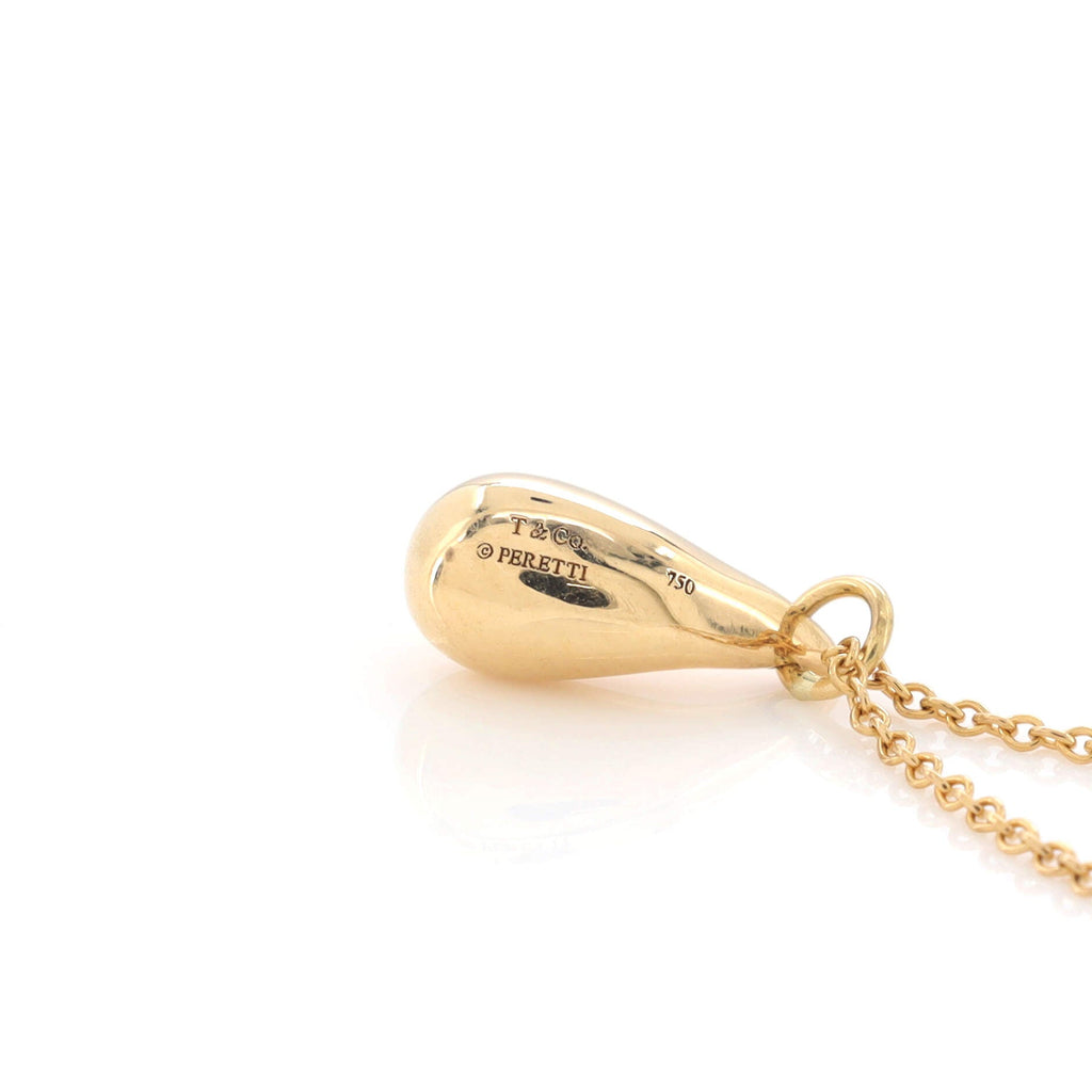 Elsa Peretti Teardrop Necklace 18K Yellow Gold Large