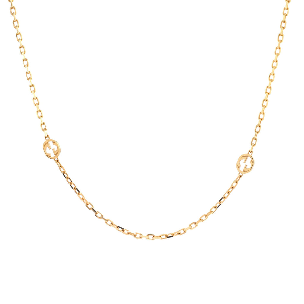 Running GG Station Necklace 18K Yellow Gold