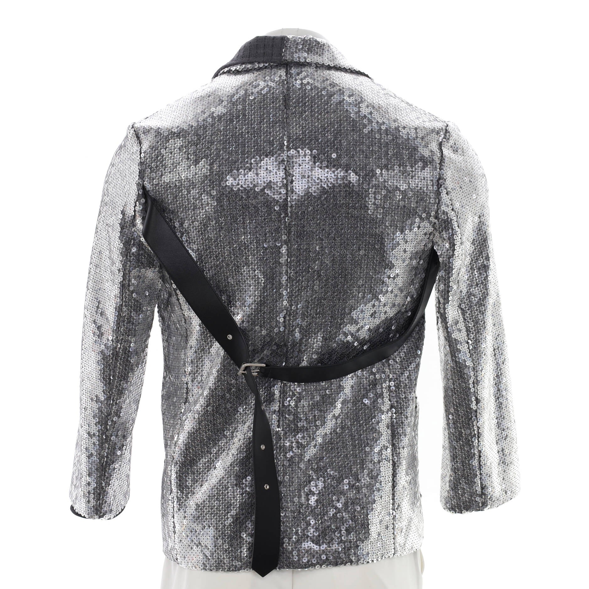 Men's Contrast Lapel Blazer Sequins with Polyester Blend