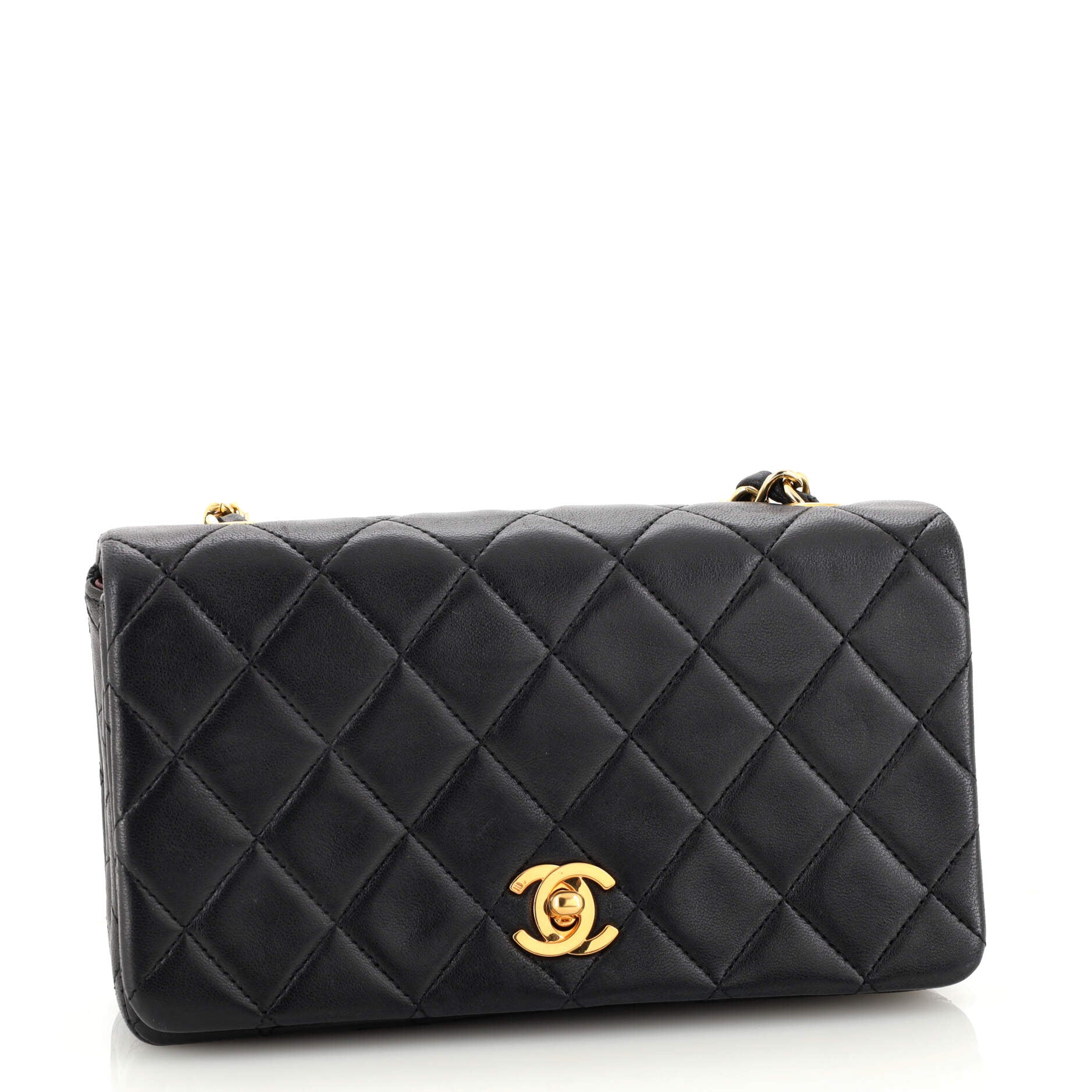 Vintage Full Flap Bag Quilted Lambskin Mini
