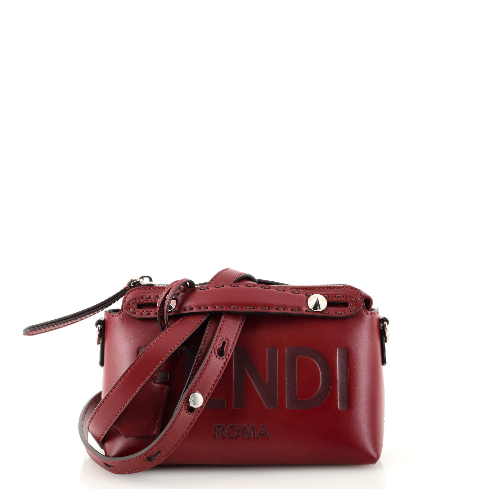 Logo By The Way Satchel Embossed Leather Mini