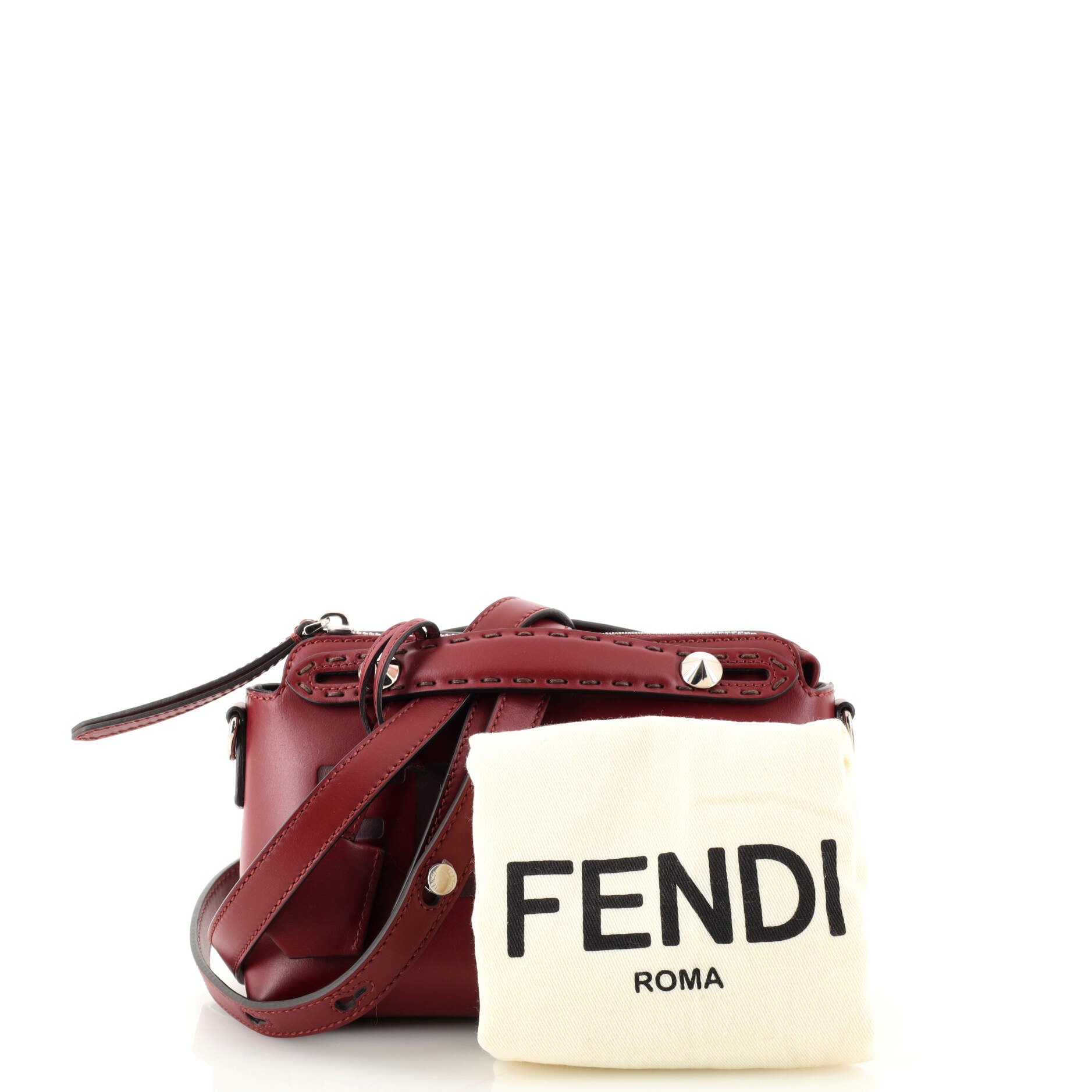 Logo By The Way Satchel Embossed Leather Mini
