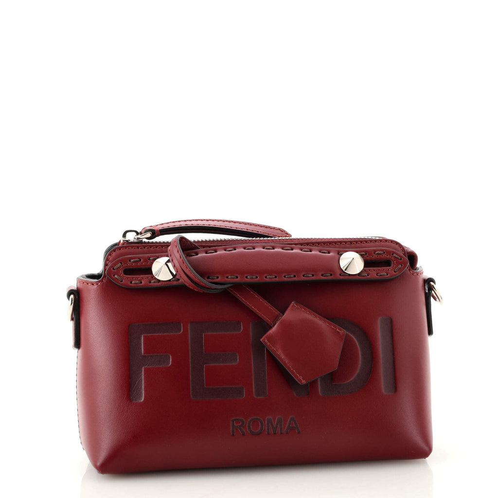 Logo By The Way Satchel Embossed Leather Mini