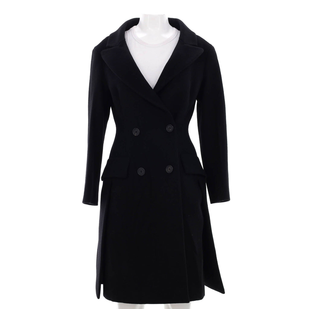 Women's Double Breasted Long Coat Wool