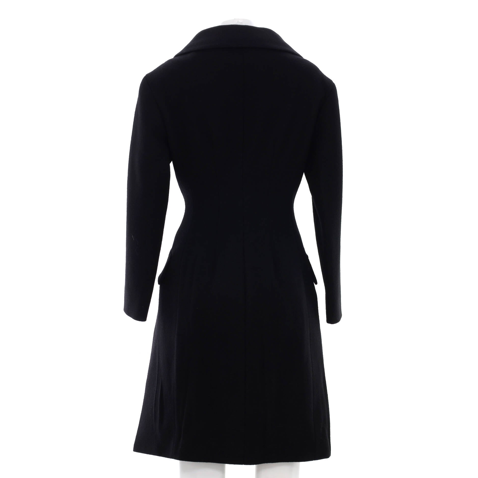 Women's Double Breasted Long Coat Wool