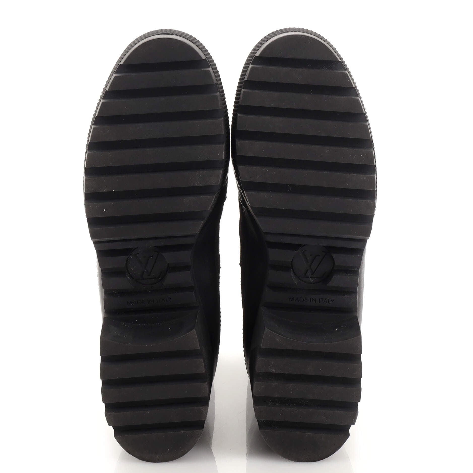 Women's Laureate Platform Desert Boots Suede with Monogram Canvas