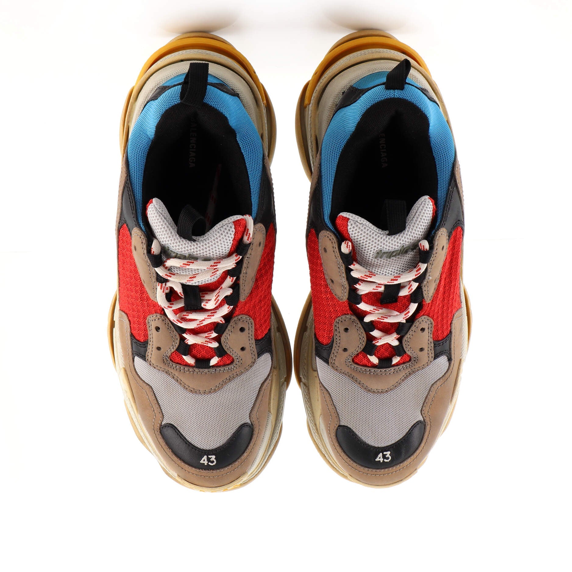Men's Triple S Sneakers Fabric and Mesh with Leather