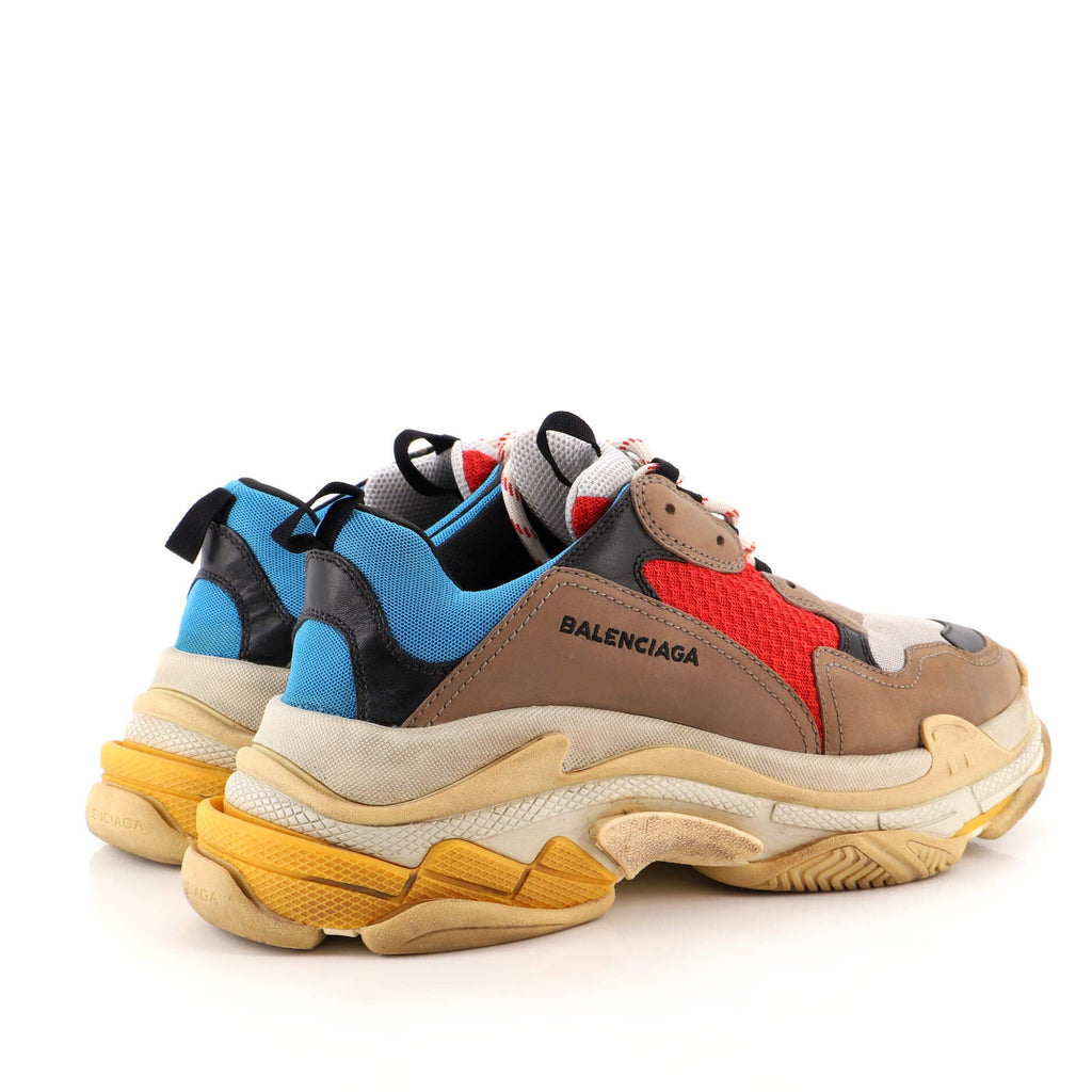Men's Triple S Sneakers Fabric and Mesh with Leather
