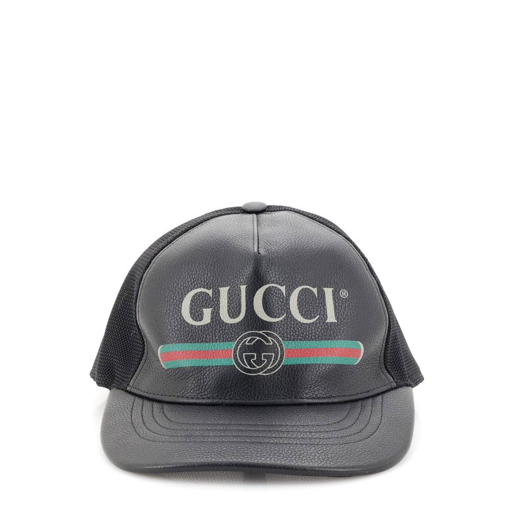 Logo Baseball Cap Printed Leather Small