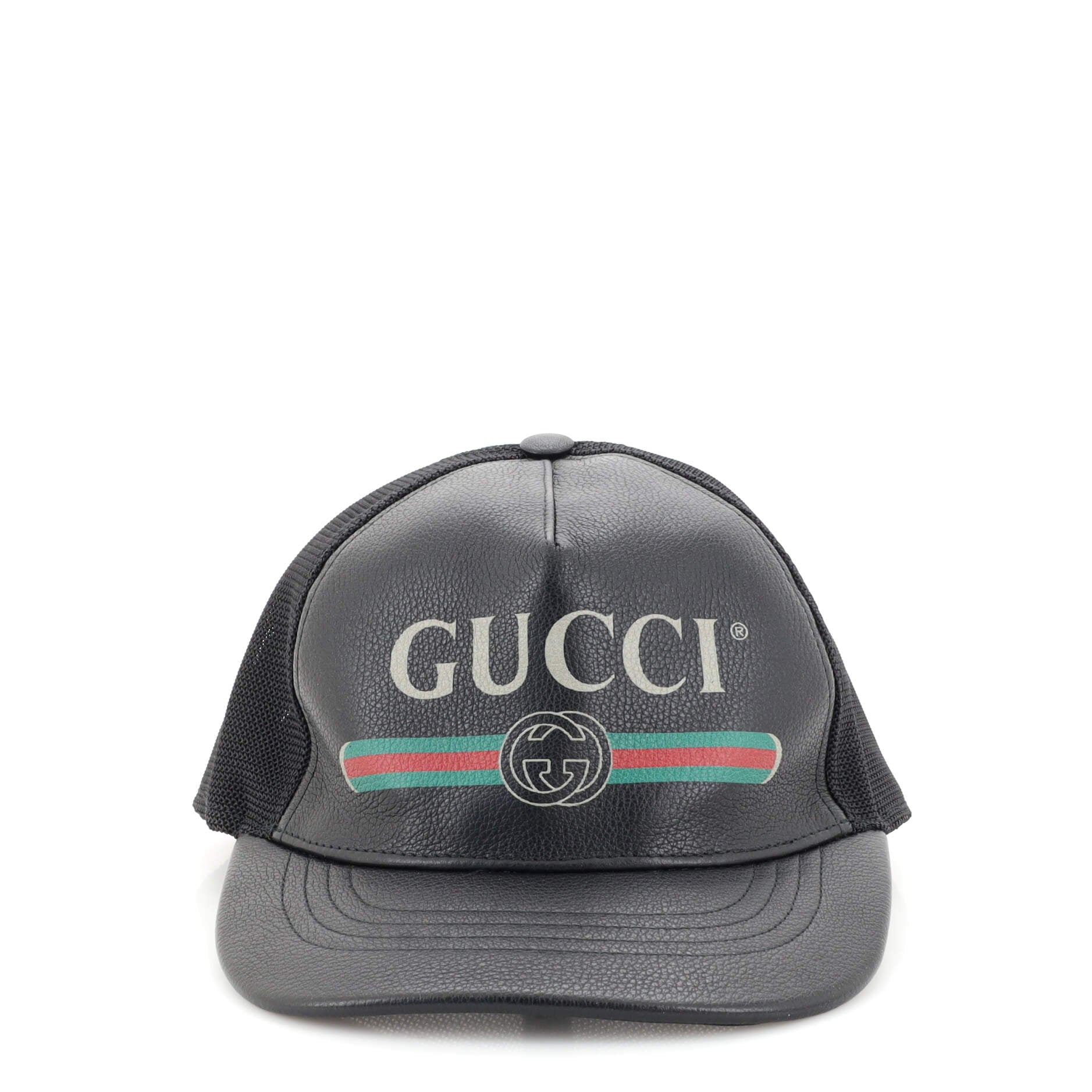 Logo Baseball Cap Printed Leather Small