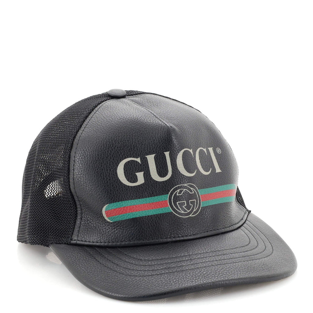 Logo Baseball Cap Printed Leather Small
