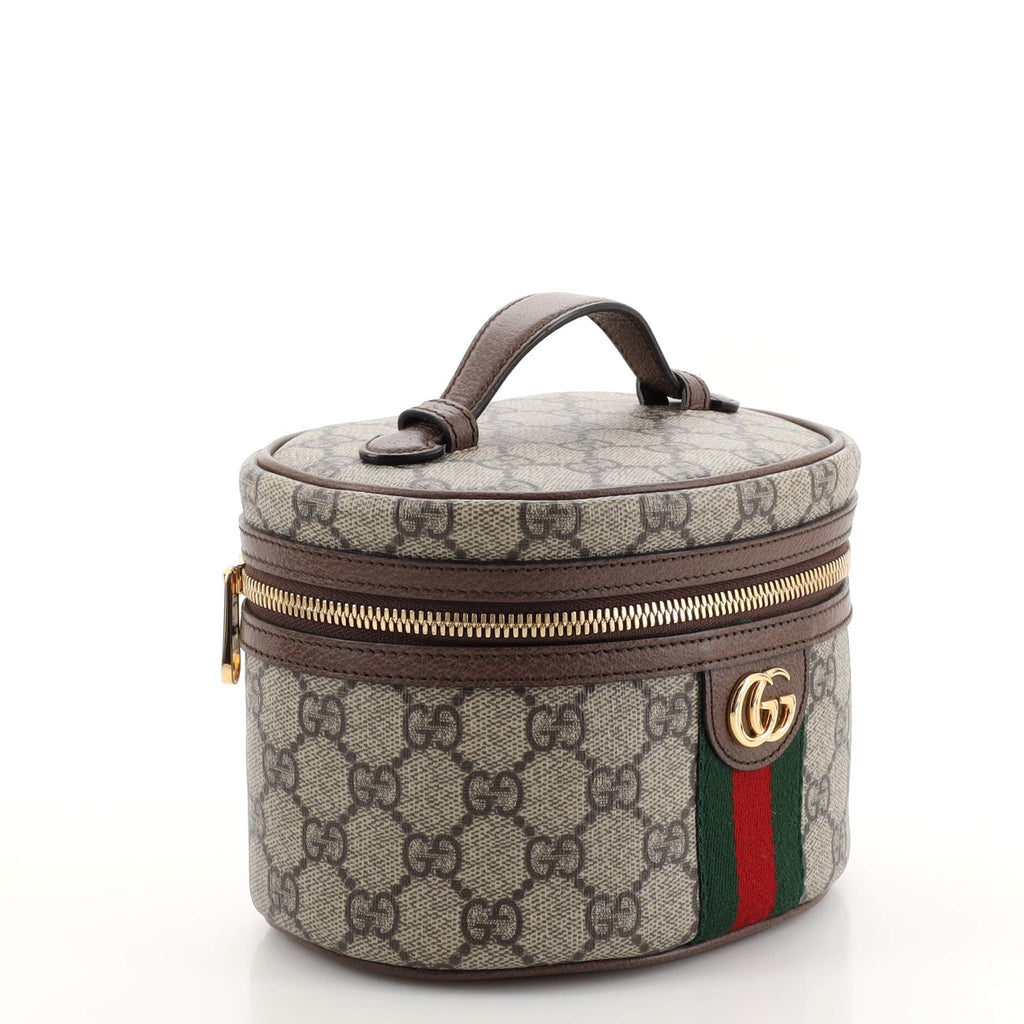 Ophidia Top Handle Cosmetic Case GG Coated Canvas Mini