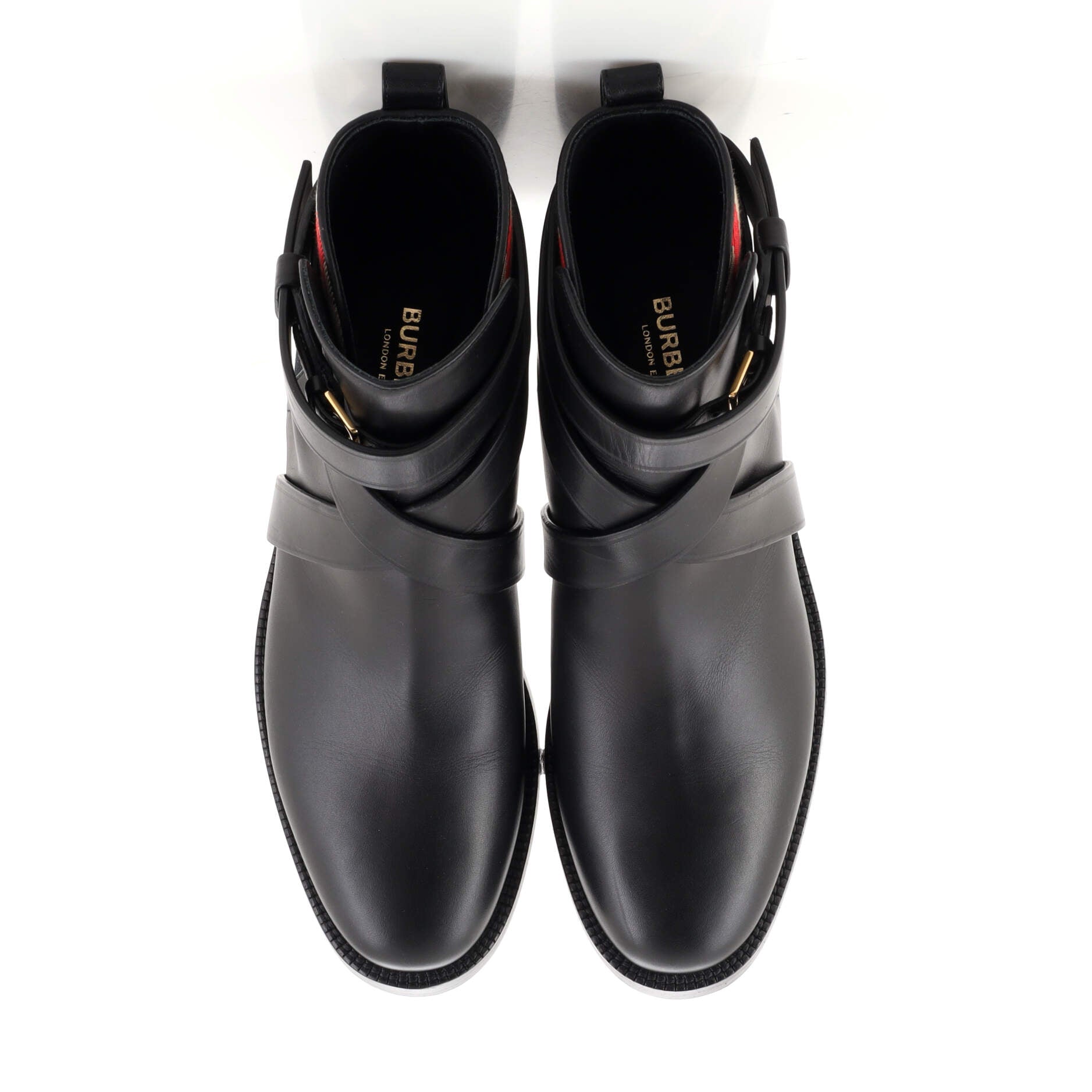 Women's New Pryle Boots Leather with Check Canvas