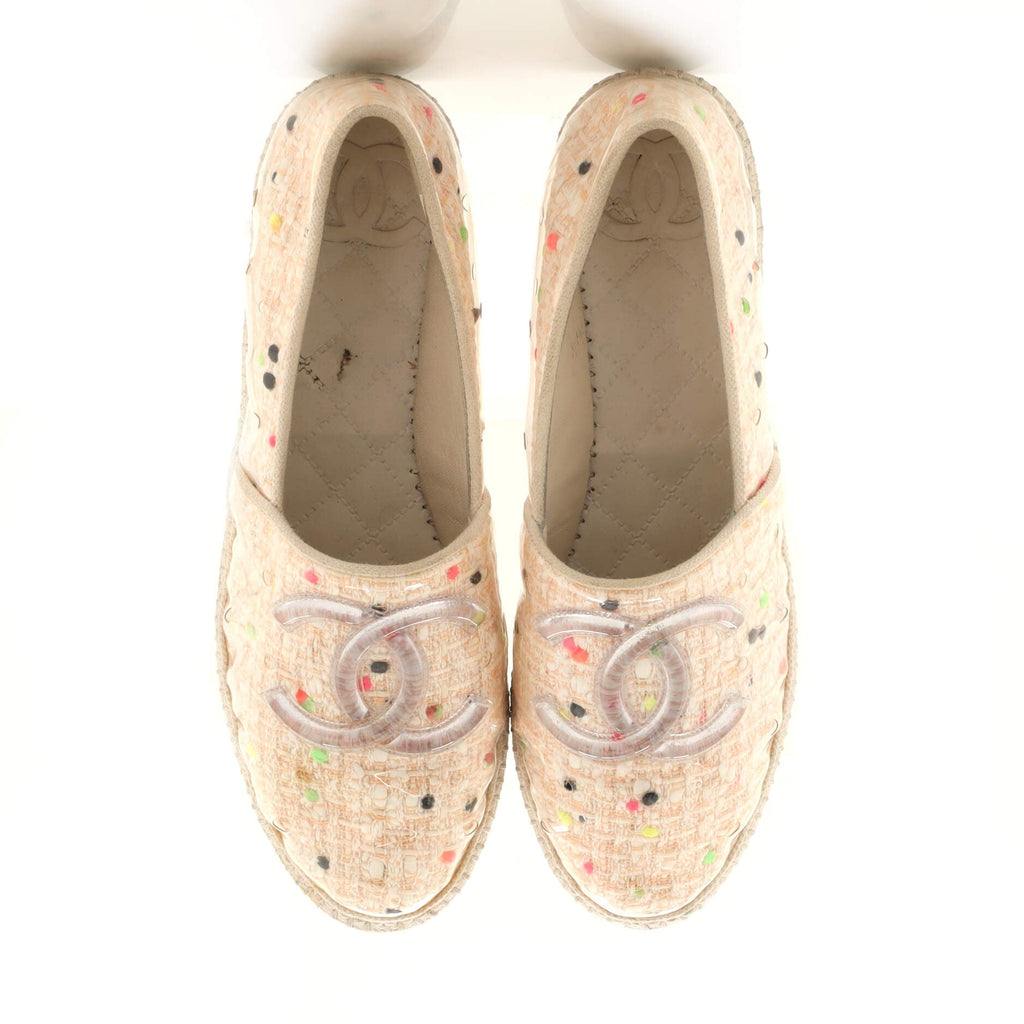 Chanel CC Espadrilles Tweed and PVC