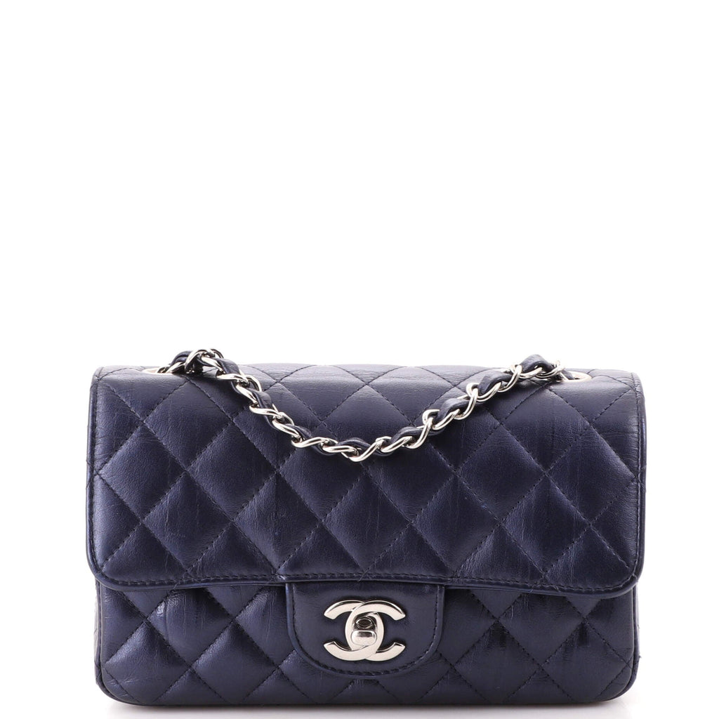 Classic Single Flap Bag Quilted Iridescent Calfskin Mini