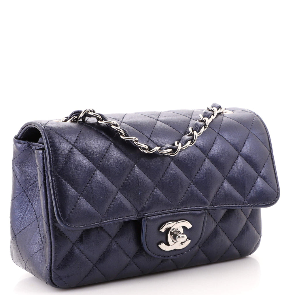 Classic Single Flap Bag Quilted Iridescent Calfskin Mini