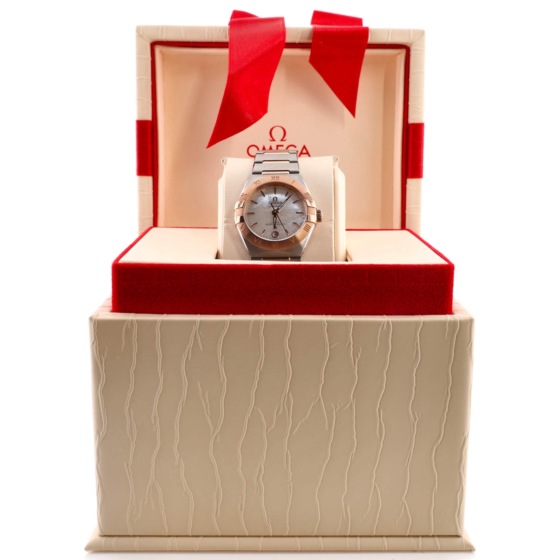 Constellation Chronometer Co-Axial Automatic Watch Stainless Steel and Rose Gold with Mother of Pearl 29