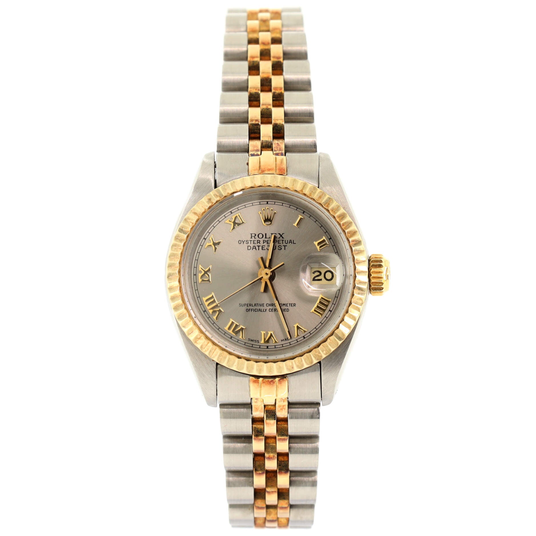 Oyster Perpetual Datejust Automatic Watch Stainless Steel and Yellow Gold 26