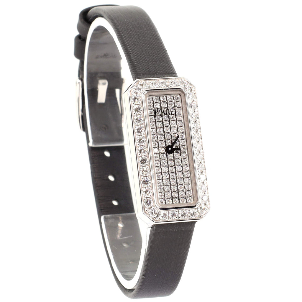 Limelight Diamonds Quartz Watch White Gold and Satin with Diamond Bezel and Pave Dial 16
