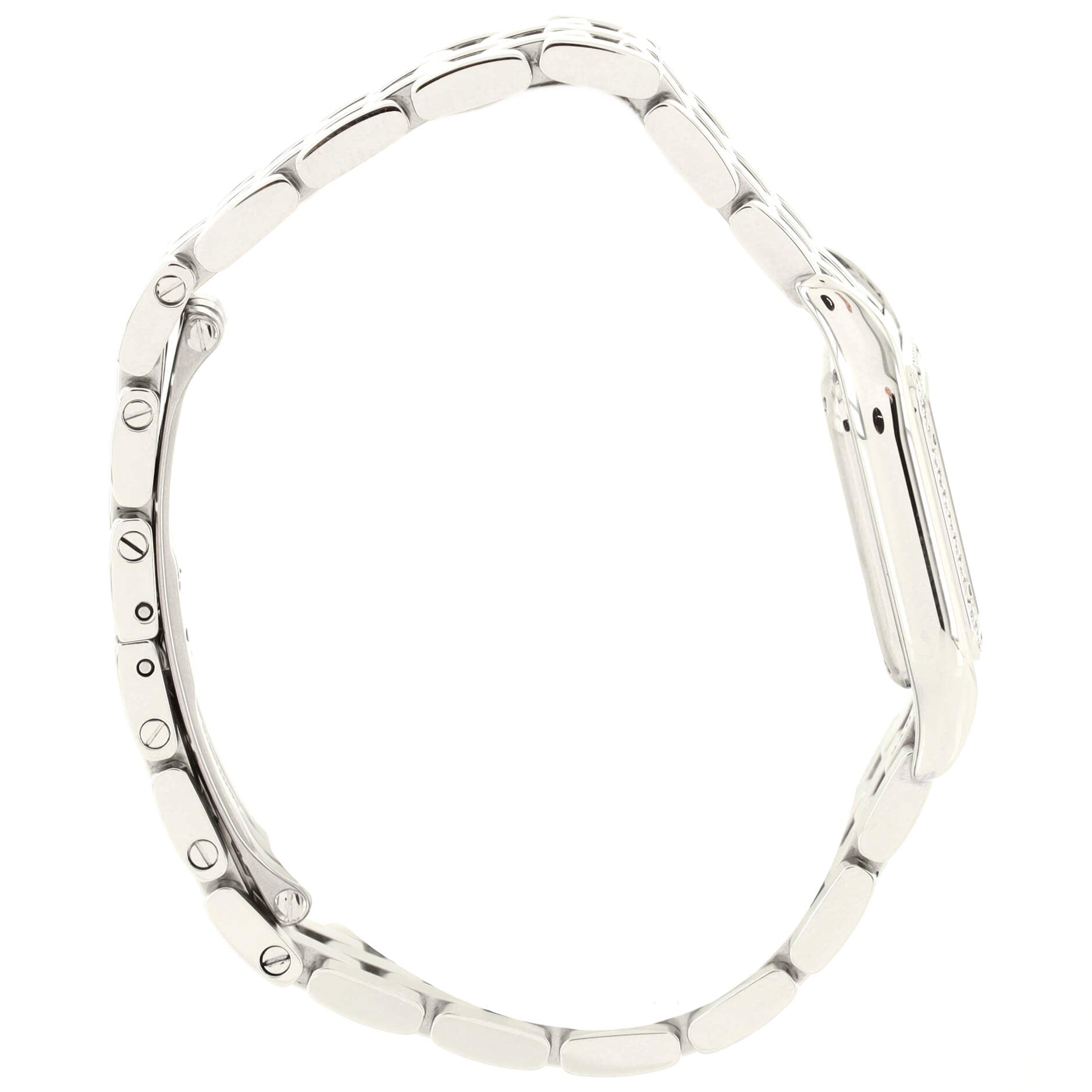 Panthere de Cartier Quartz Watch Stainless Steel with Diamond Bezel 22