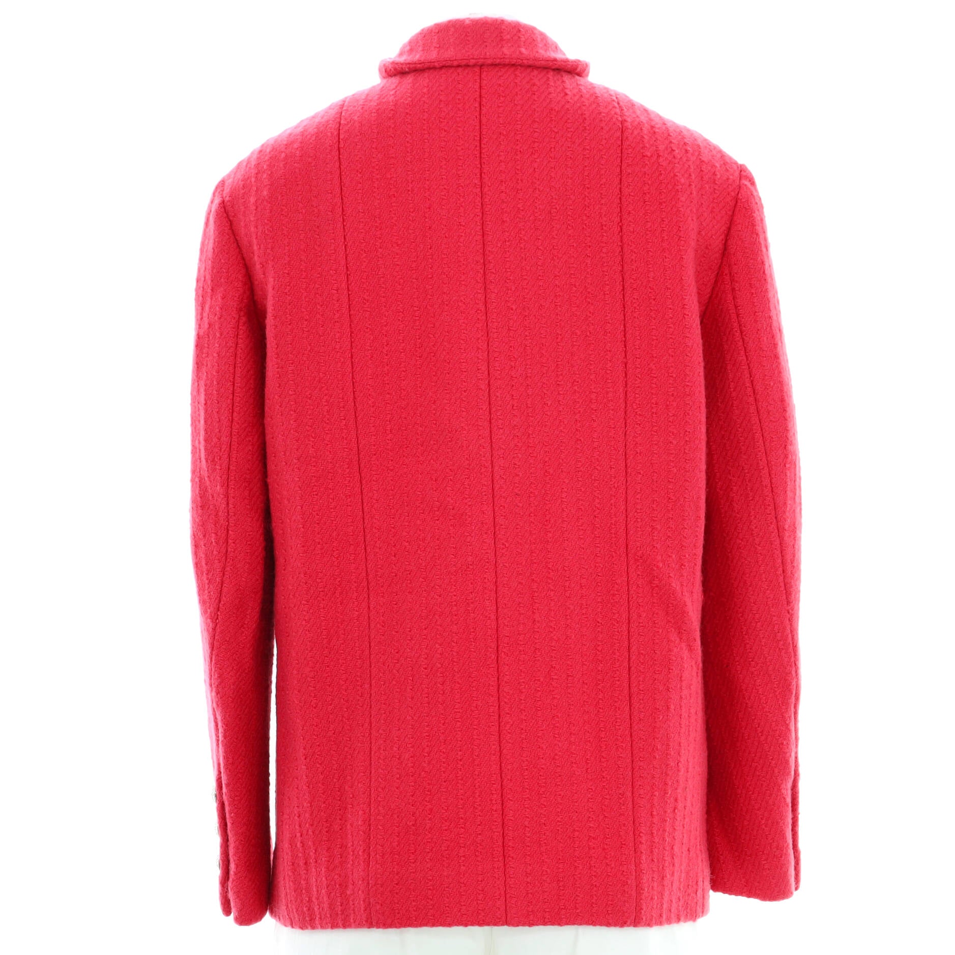 Women's Stand Collar Four Pocket Button Jacket Wool