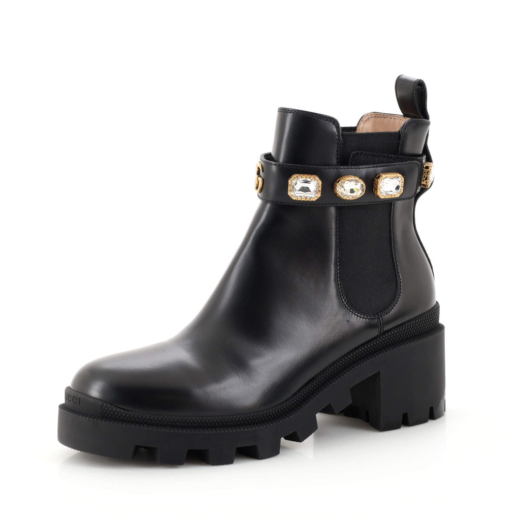 Women's Trip Boots Embellished Leather