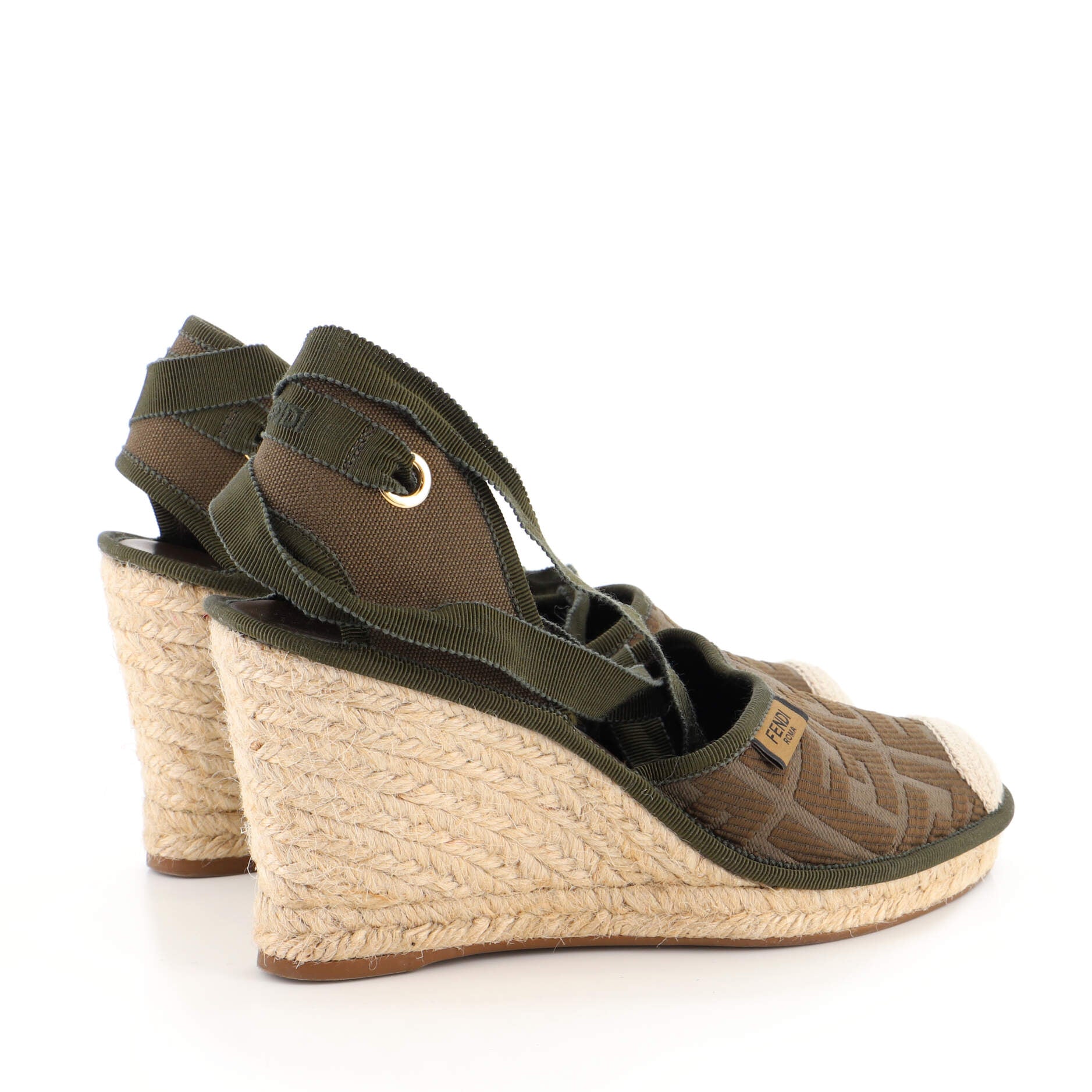 Women's Ankle-Wrap Wedge Espadrilles Zucca Jacquard