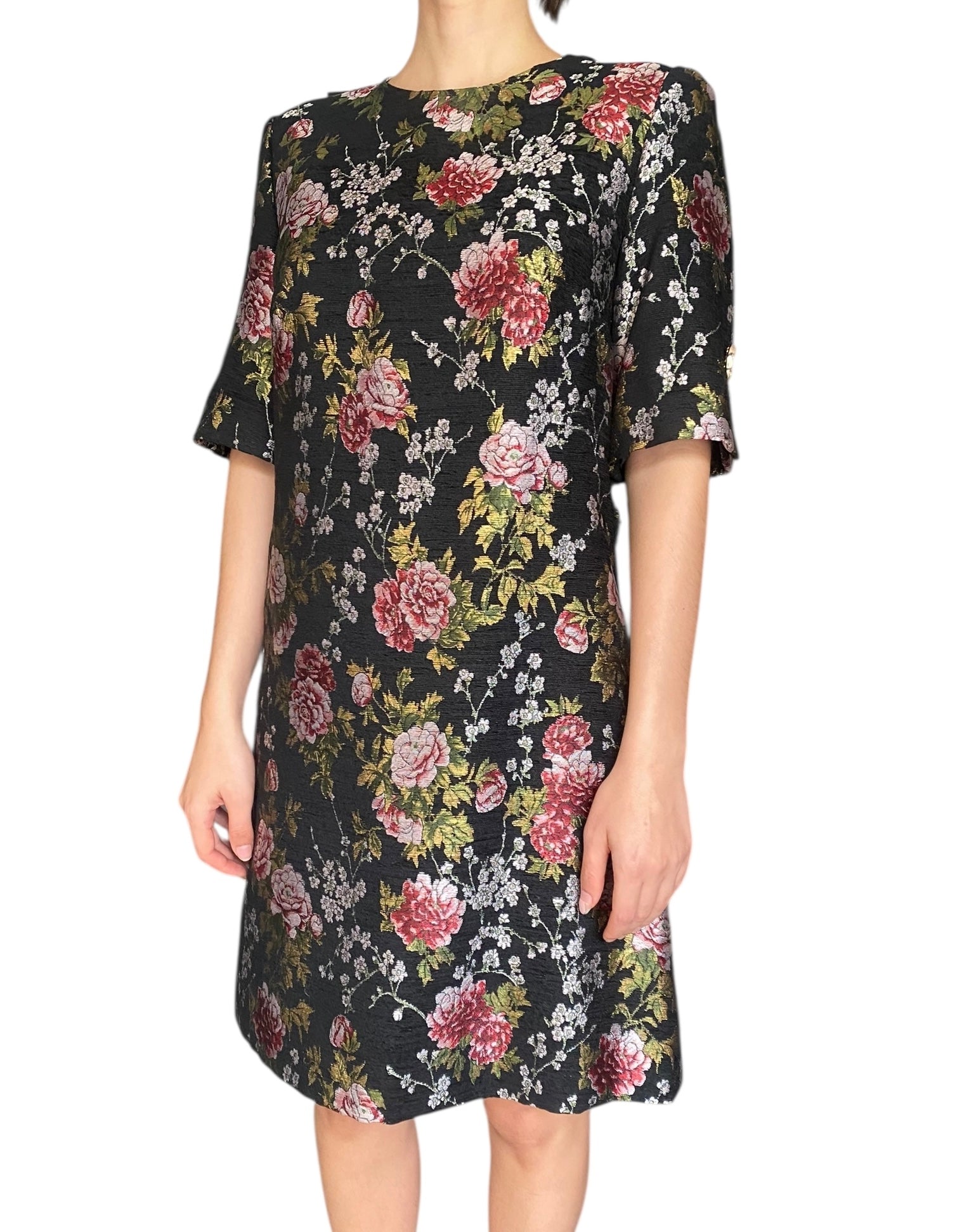 Dolce & Gabbana Floral Jacquard Mini Dress - 44 / US 8