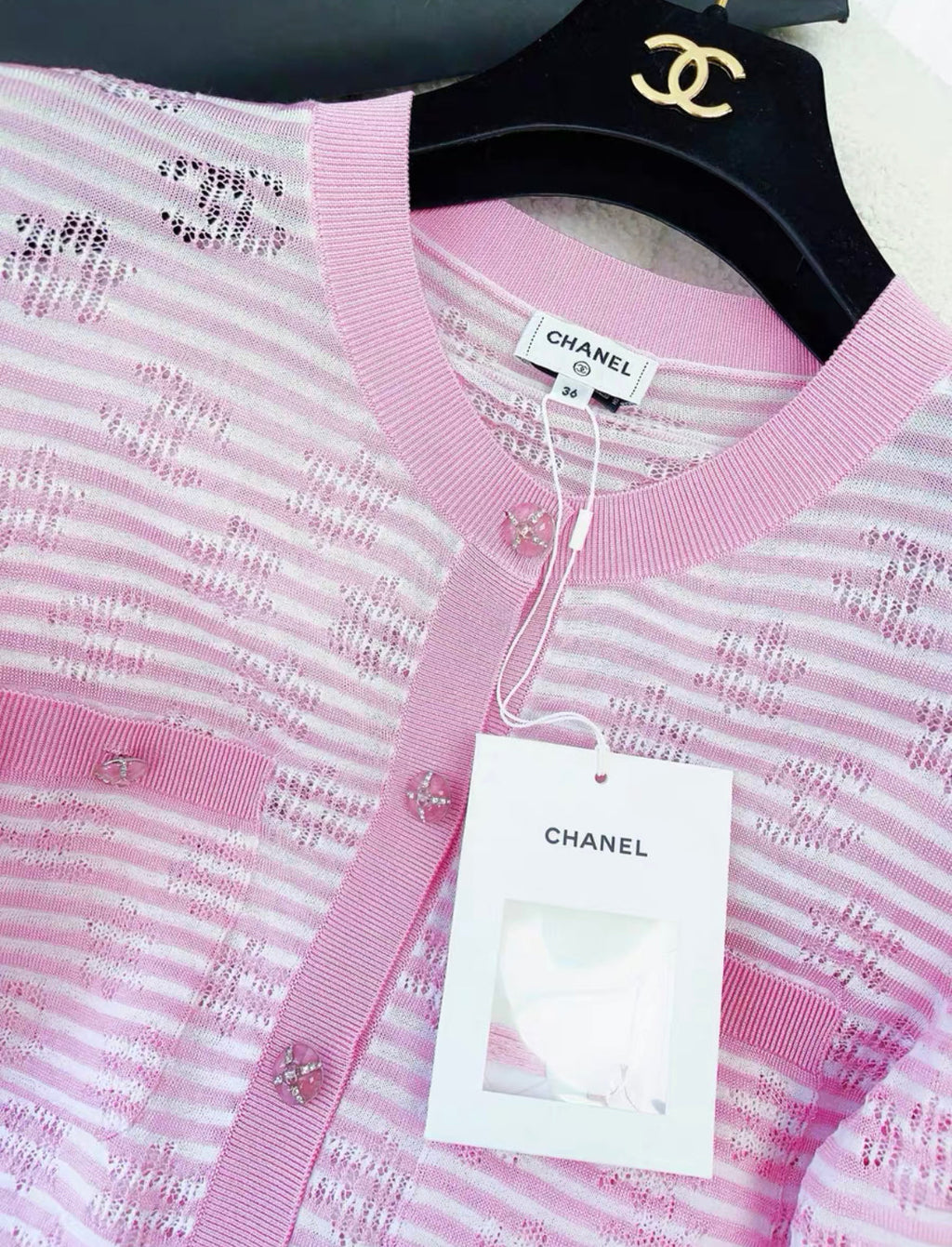 Chanel 24C Pink igan size 36