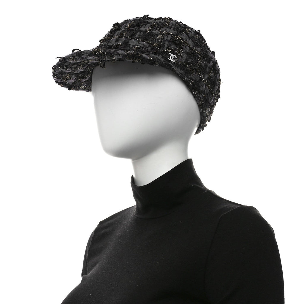 Cotton Tweed CC Beret M Black Multicolor