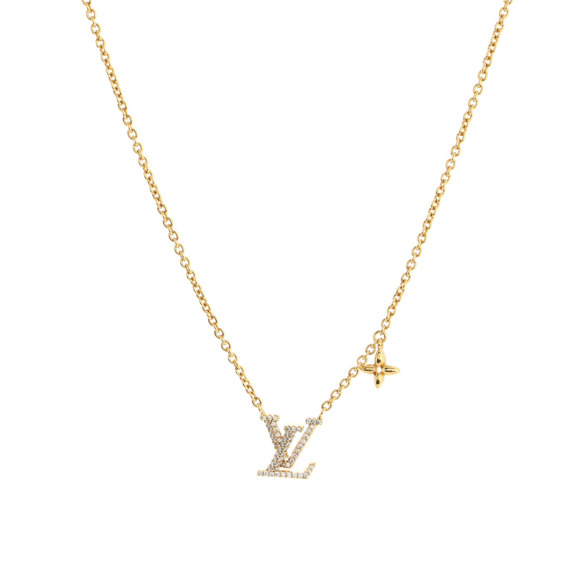 LV Iconic Necklace Metal with Crystals