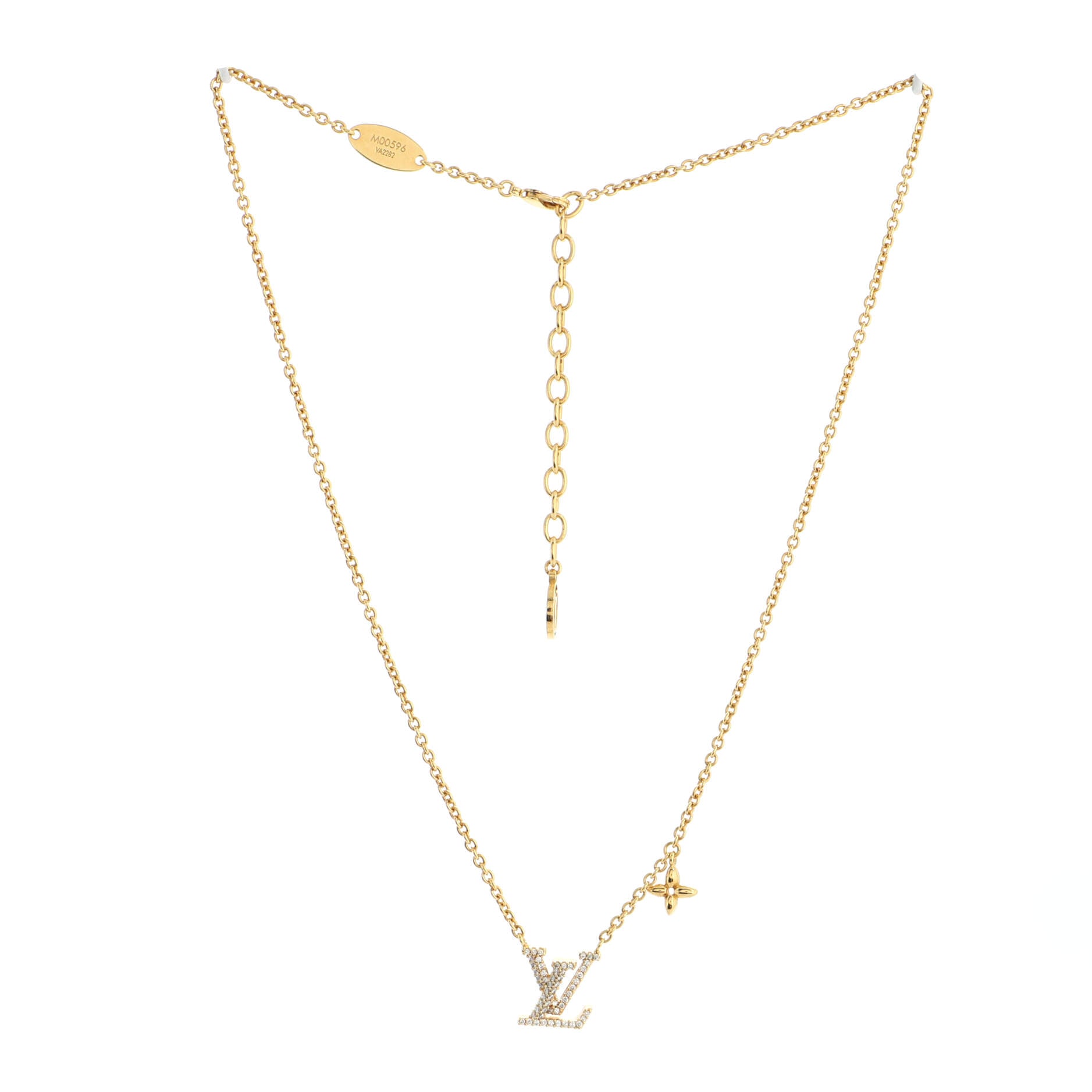 LV Iconic Necklace Metal with Crystals
