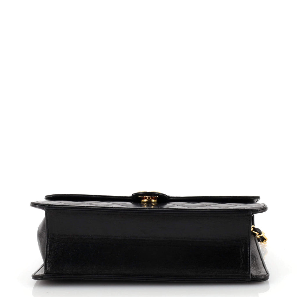 Vintage Clutch with Chain Quilted Leather Medium
