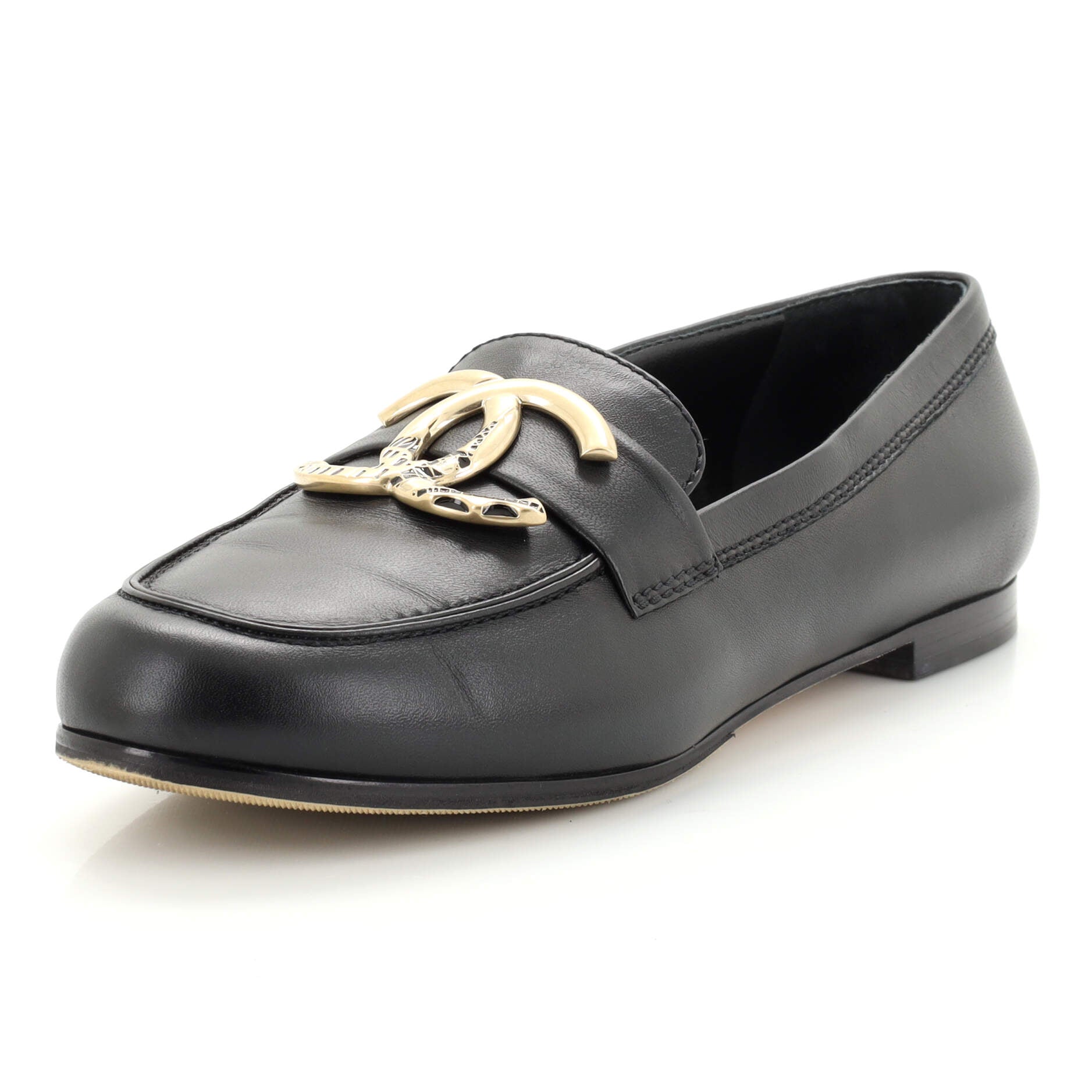 Women's CC Loafers Embellished Leather