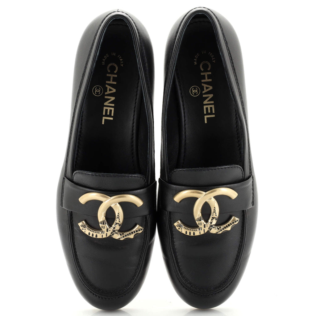 Women's CC Loafers Embellished Leather