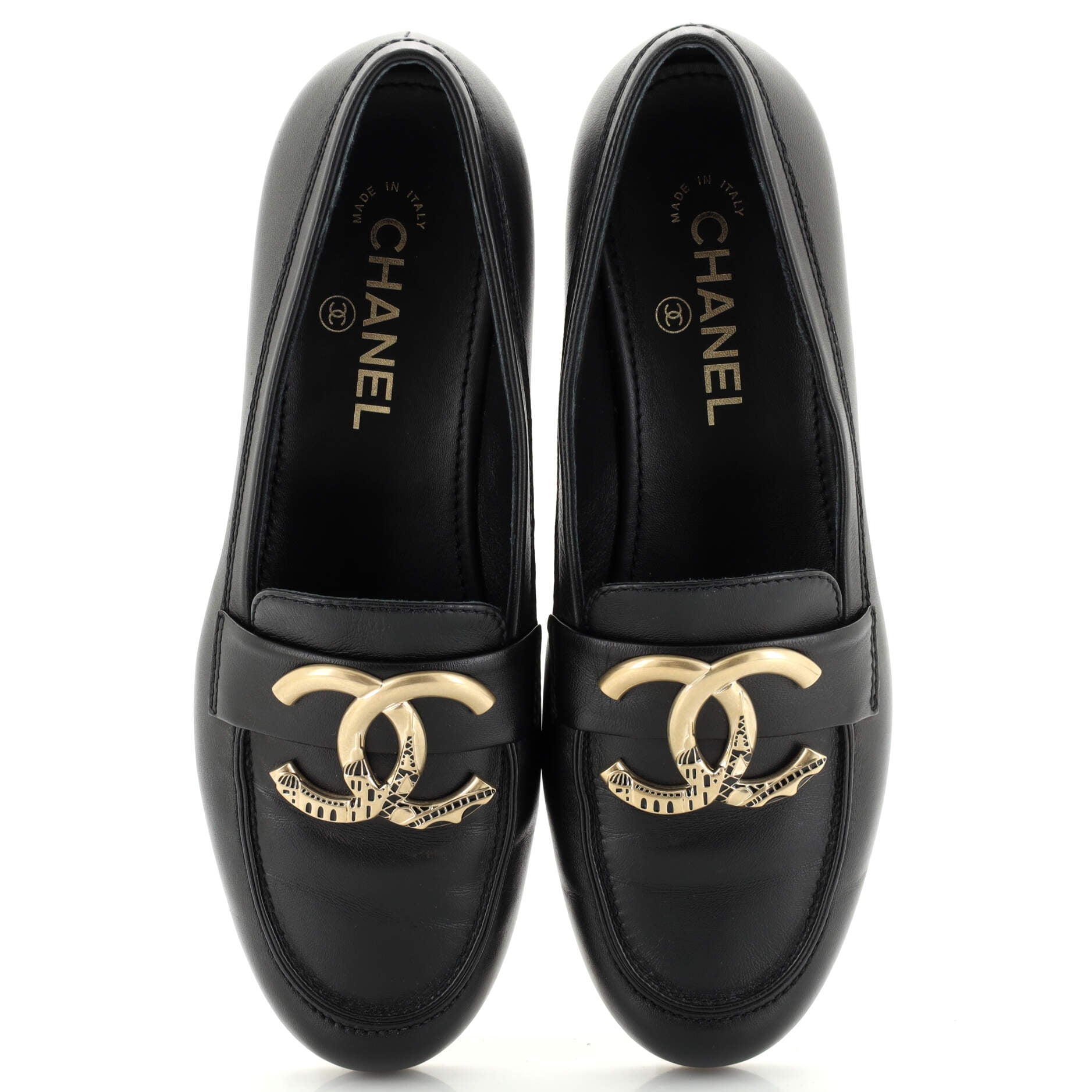 Women's CC Loafers Embellished Leather