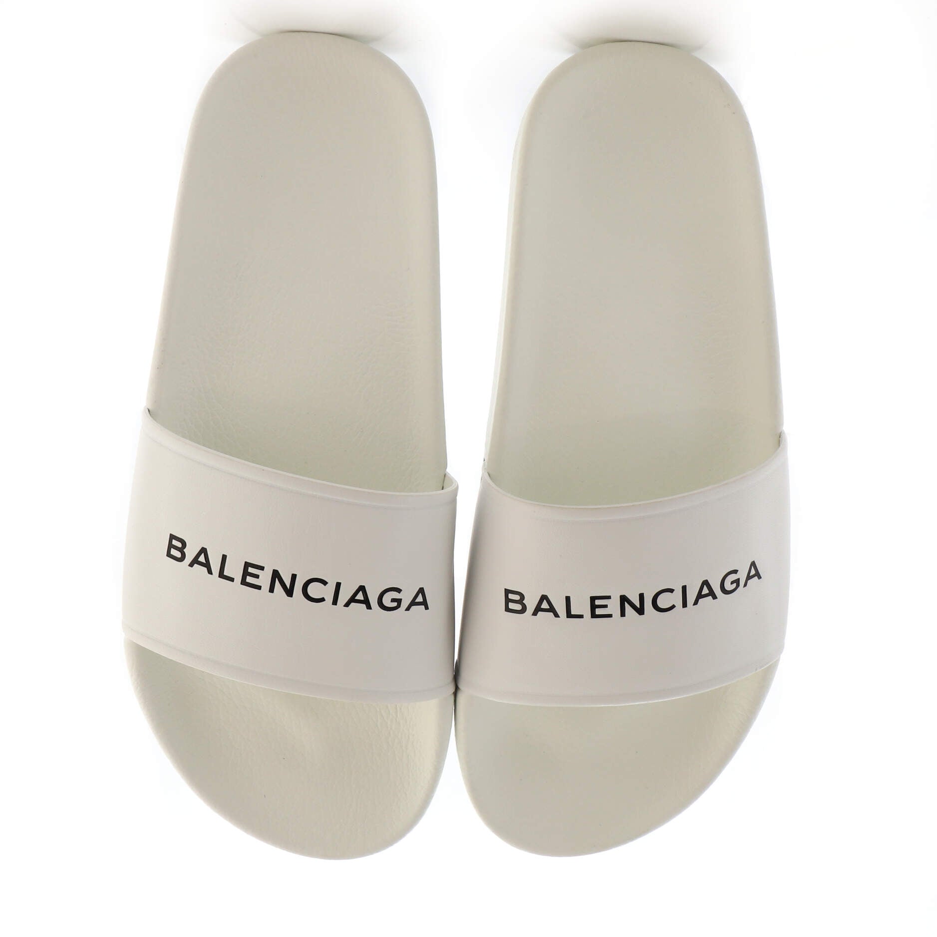 Women's Logo Slide Sandals Leather and Rubber