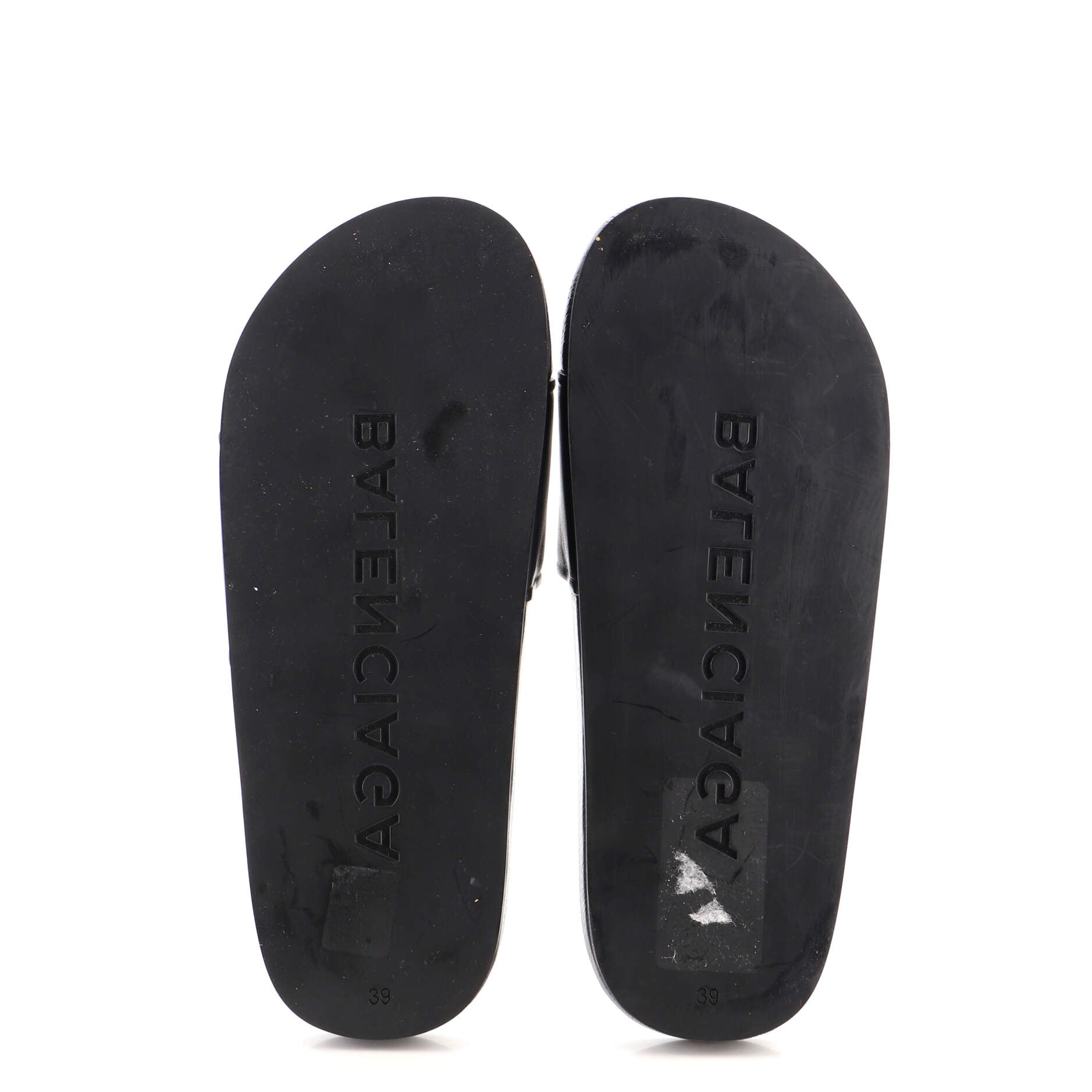 Women's Logo Slide Sandals Leather and Rubber