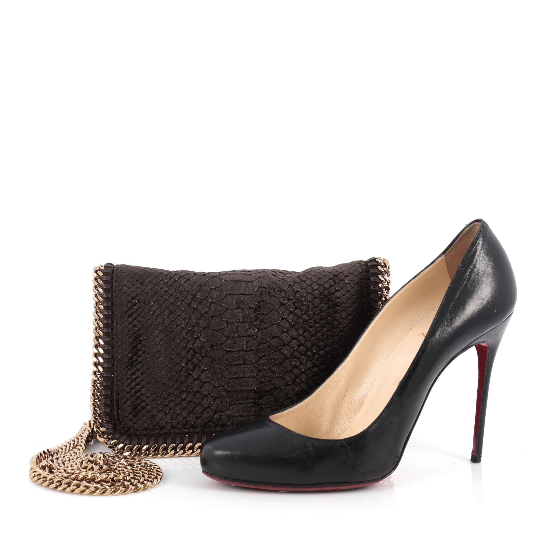 Falabella Crossbody Bag Faux Snakeskin Mini