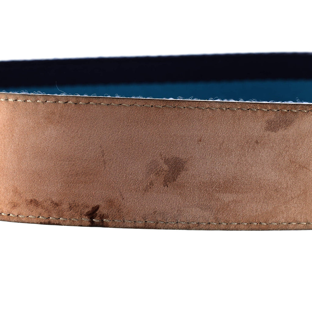 Interlocking G Web Belt Canvas and Leather Wide 85