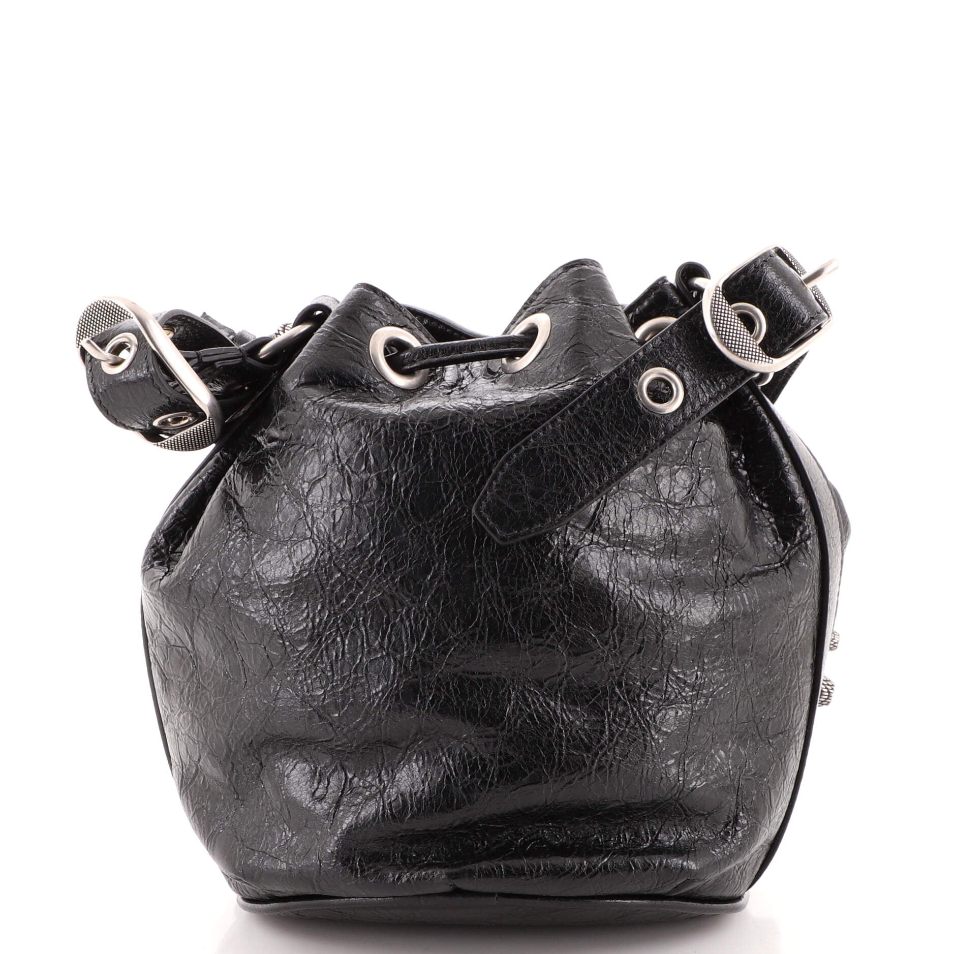 Pom Pon Giant Studs Bag Leather Mini