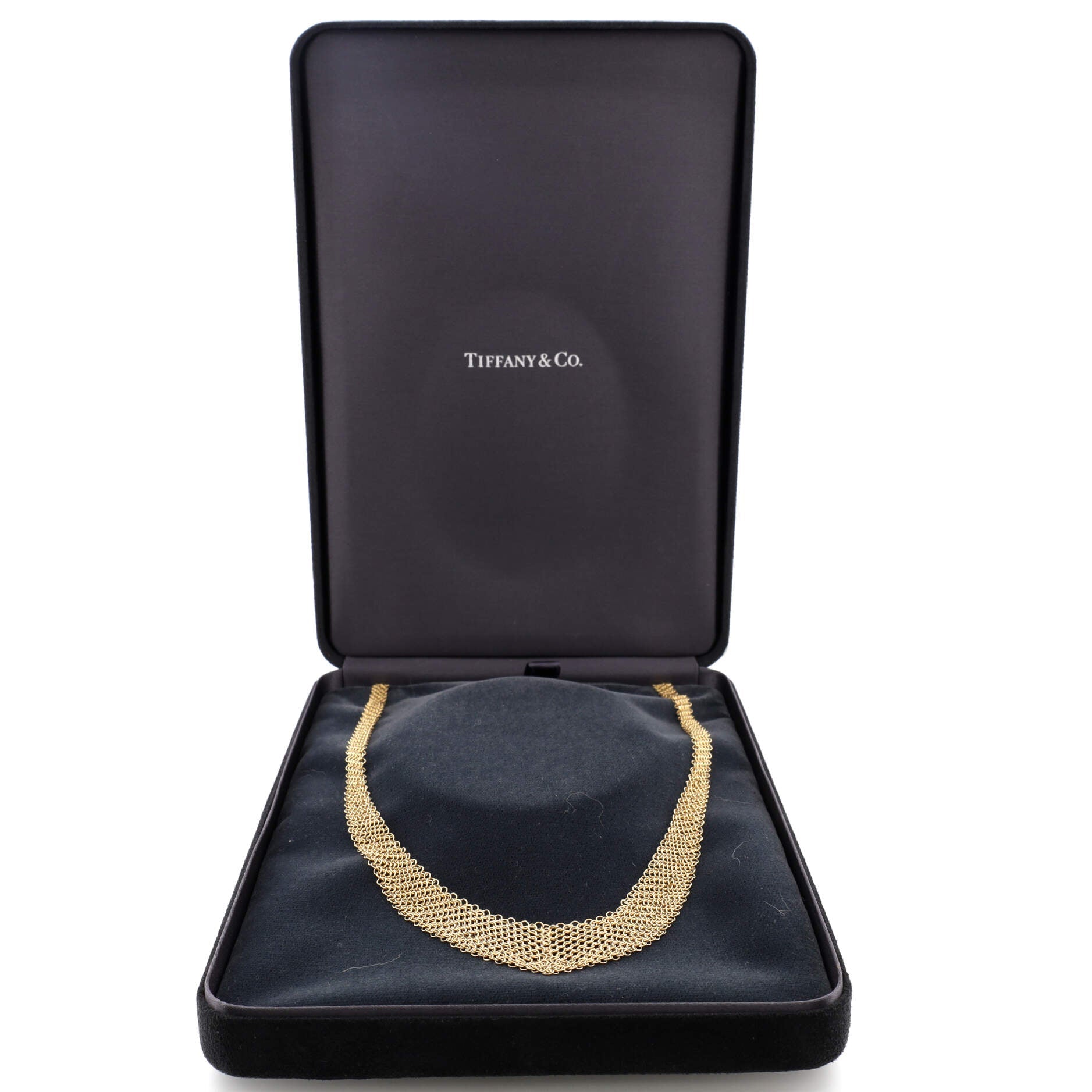 Elsa Peretti Mesh Bib Necklace Yellow Gold Mini