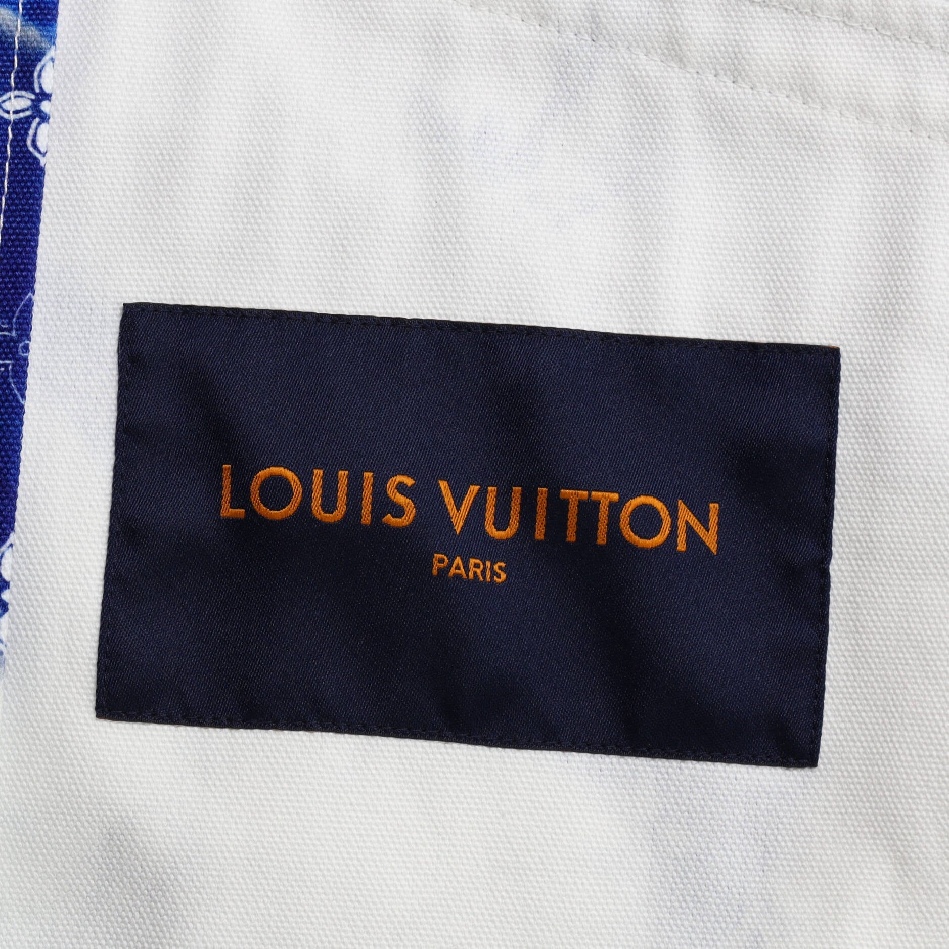 Men's Bandana Mix Blouson Monogram Denim and Leather