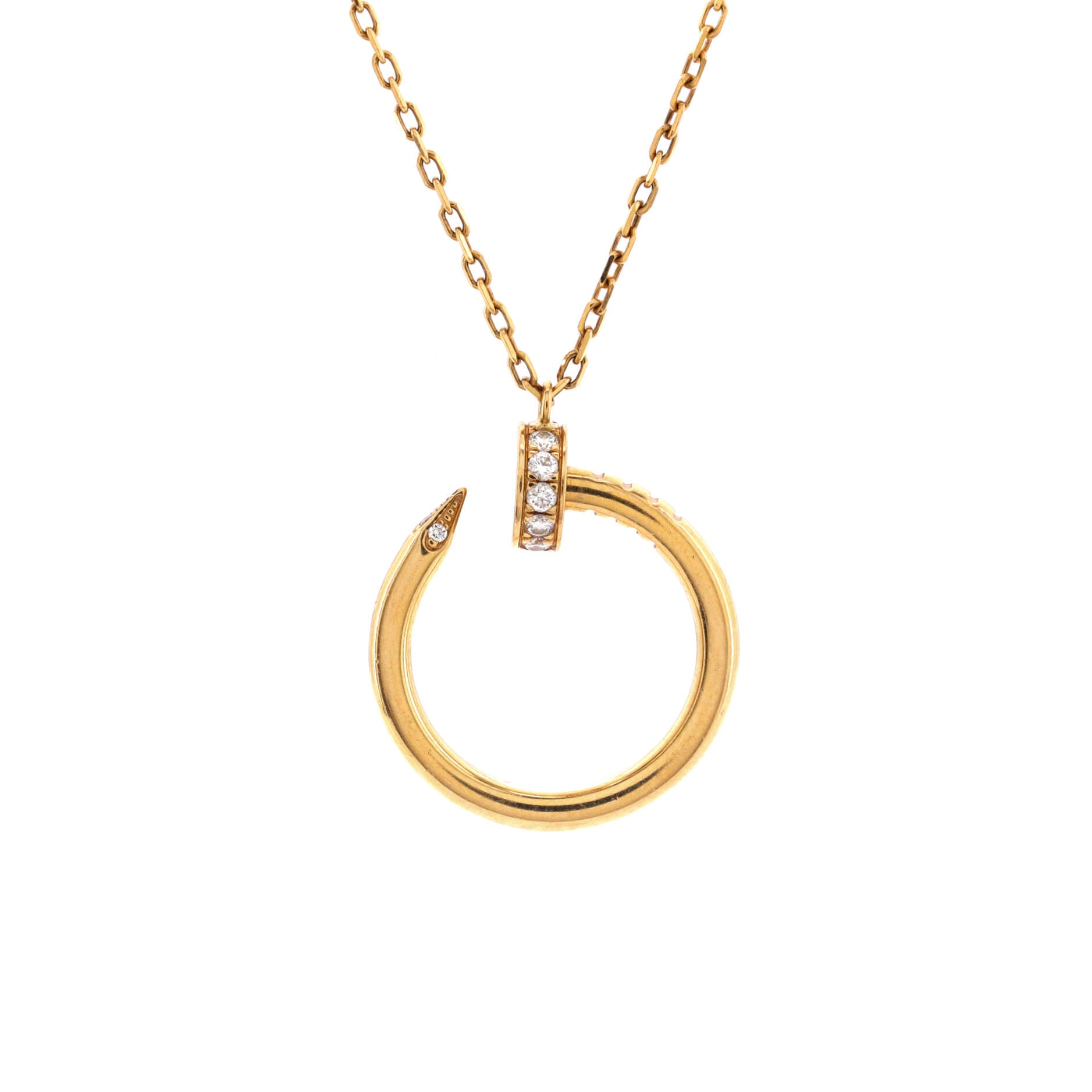 Juste un Clou Pendant Necklace 18K Yellow Gold with Diamonds